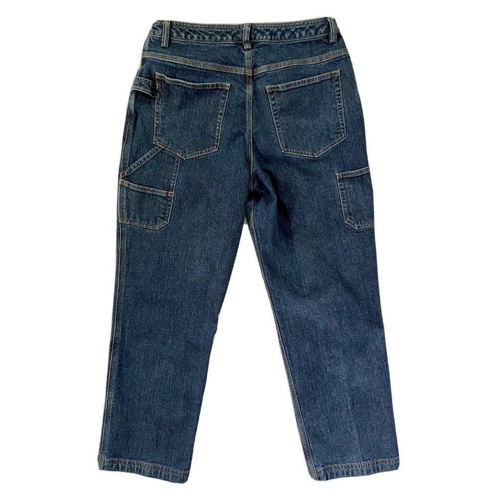 Duluth Trading Co. Dark Wash Carpenter Jeans Womens Size 10x29 Heavy Duty VGUC